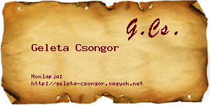 Geleta Csongor névjegykártya